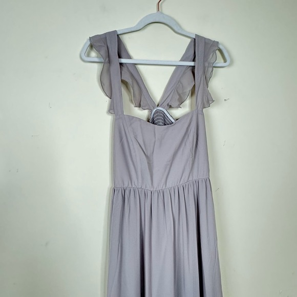 Show Me Your Mumu June Maxi Dress - Dove Grey Chiffon NWT Size XL - Picture 3 of 9